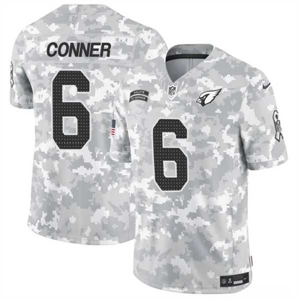 Men%27s Arizona Cardinals #6 James Conner 2024 F.U.S.E. Arctic Camo Salute to Service Limited Stitched Jersey Dzhi->arizona cardinals->NFL Jersey